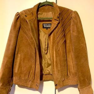 Vintage! Winlit suede bomber jacket